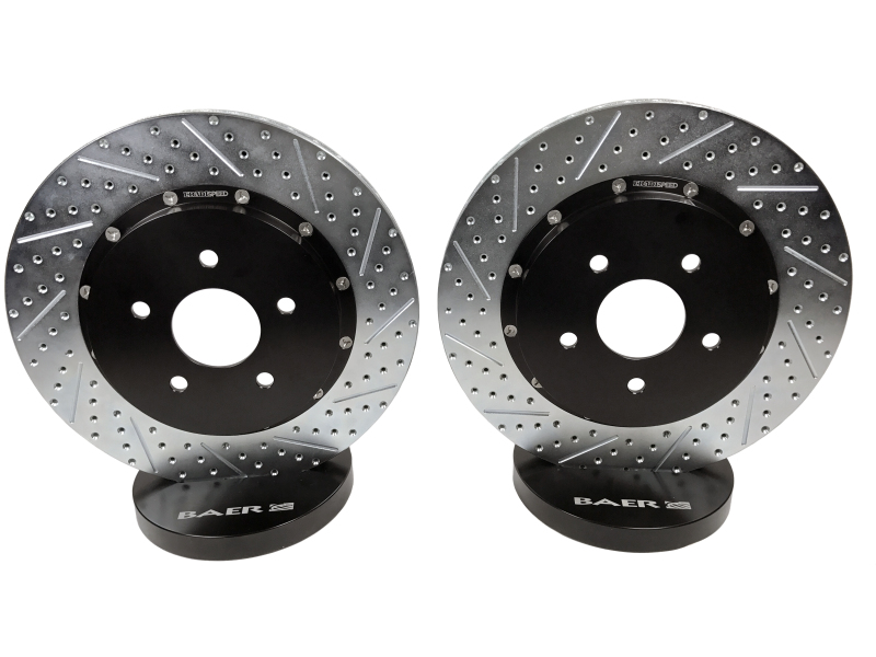 Chevrolet Corvette Z06 Brake Rotors (2) - Rear - Baer Brakes - EradiSpeed+ Slotted/Drilled/Zinc Plated - `06-`13 Chevrolet Corvette Z06 Brake Rotors (2) - Rear - Baer Brakes - EradiSpeed+ Slotted/Drilled/Zinc Plated - `06-`13